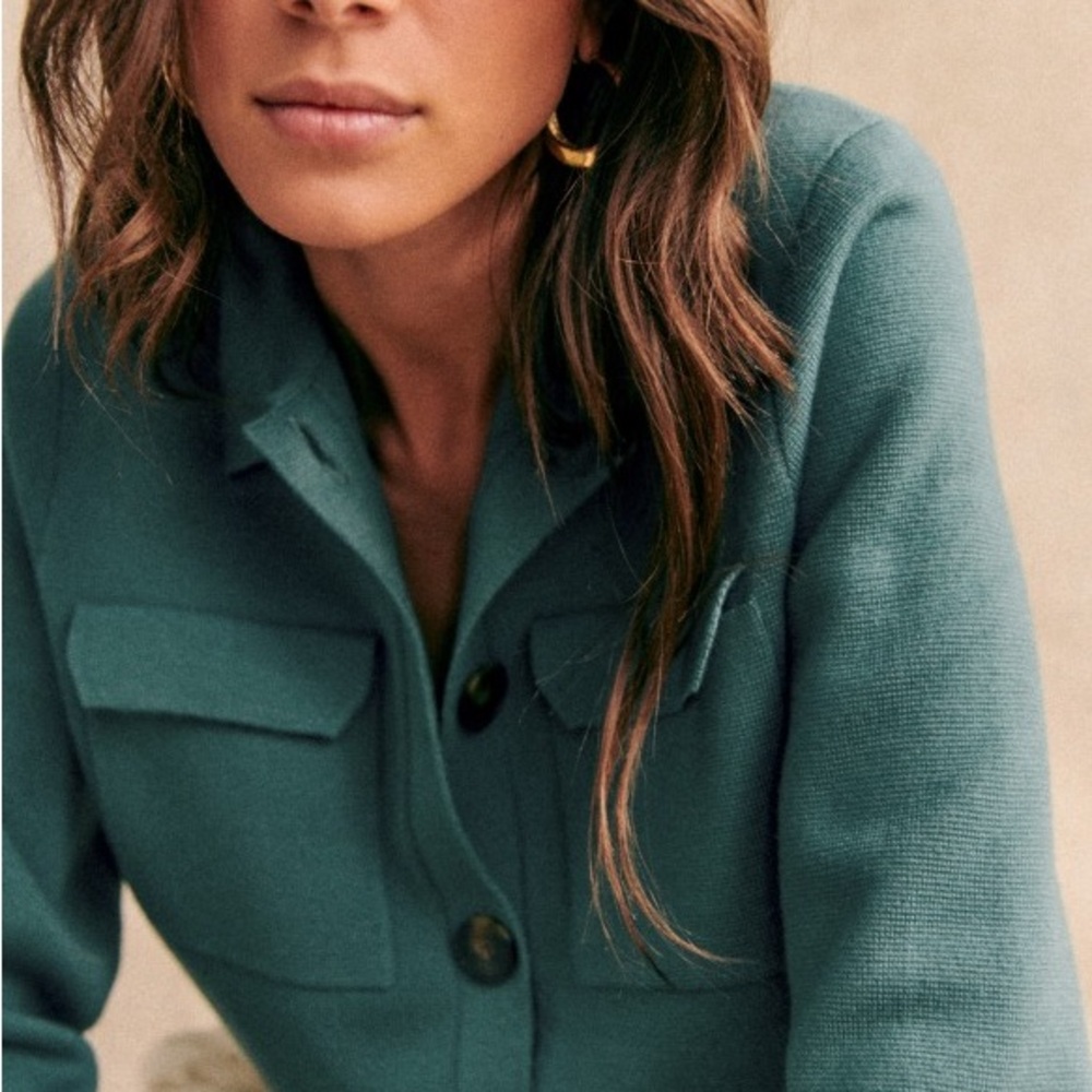 Sezane Betty Cardigan in Sage